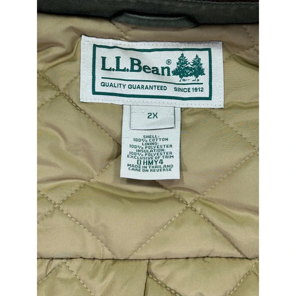 Vintage L.L. Bean Womens‎ 2X Canvas Chore Jacket Quilt Lined Barn Coat